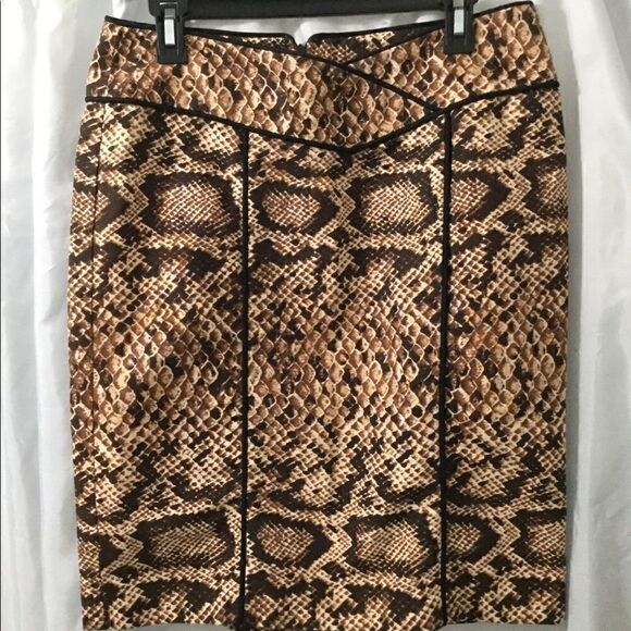 Nanette Lapore Sz 4 snake Silk blend pencil skirt - Picture 3 of 6